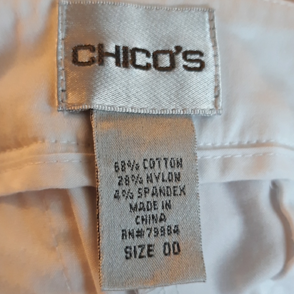 Ladies Chico's Capri Slacks White Size 00 - Picture 5 of 5